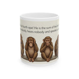 Ceramic Mug — Three Wise Monkeys Design (11oz & 15oz)
