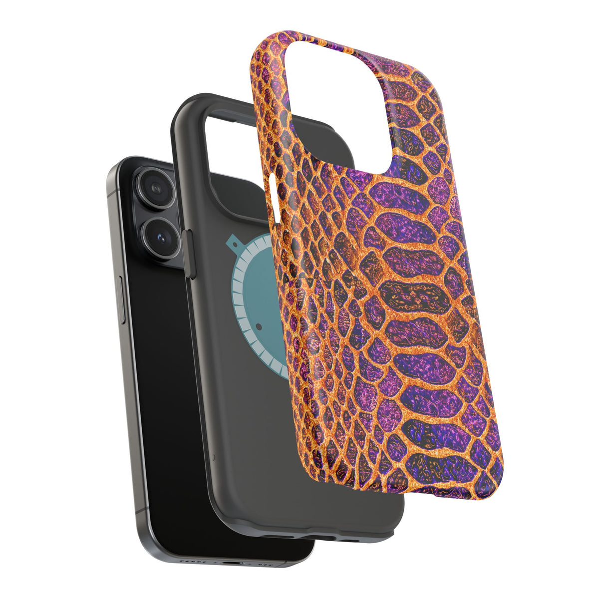 Purple-Gold Snake Skin Magnetic Impact Case