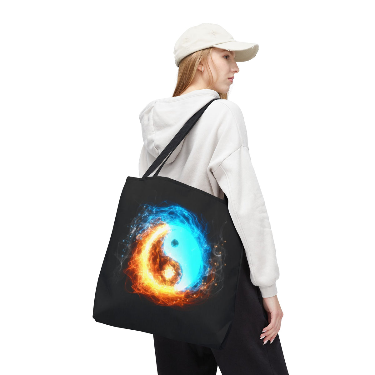 Fire and Ice Yin Yang Tote Bag