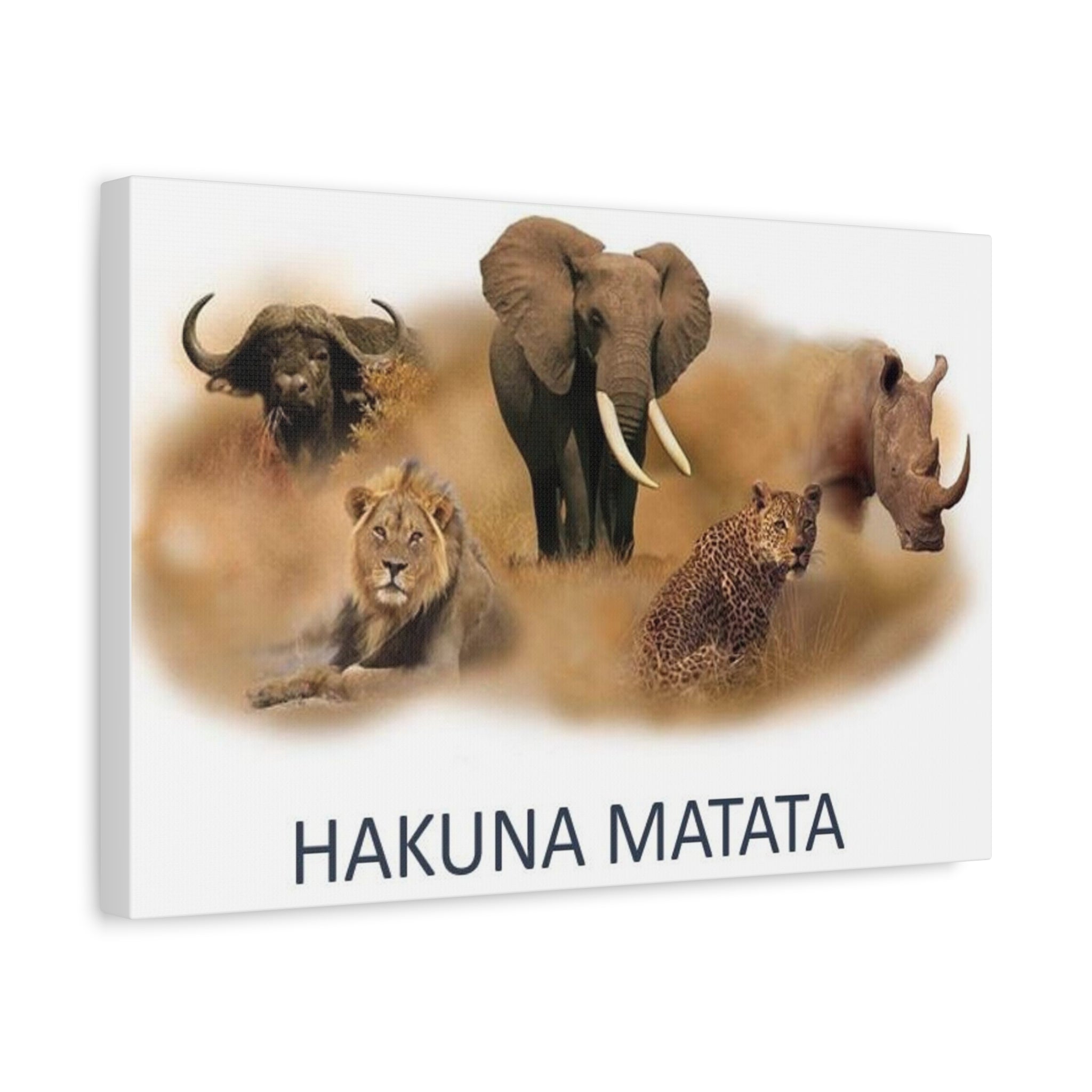 Hakuna Matata Safari Animals Matte Canvas Wall Art