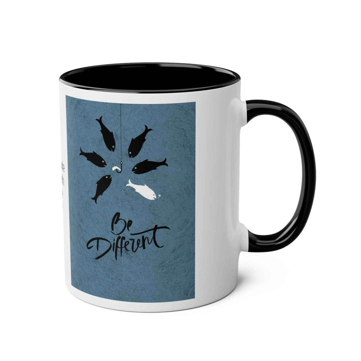 Motivational Two-Tone Mug - Be Different Design, 11oz