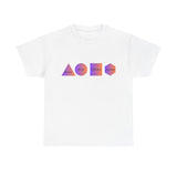 Geometric Design Unisex Heavy Cotton Tee - Perfect for Casual Wear, Graphic Tee, Trendy Shirt, Art Lover Gift, Everyday Comfort - Conscience Garment