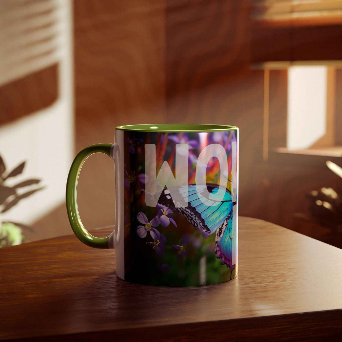 Wow Mom Coffee Mug, Two-Tone, 11oz