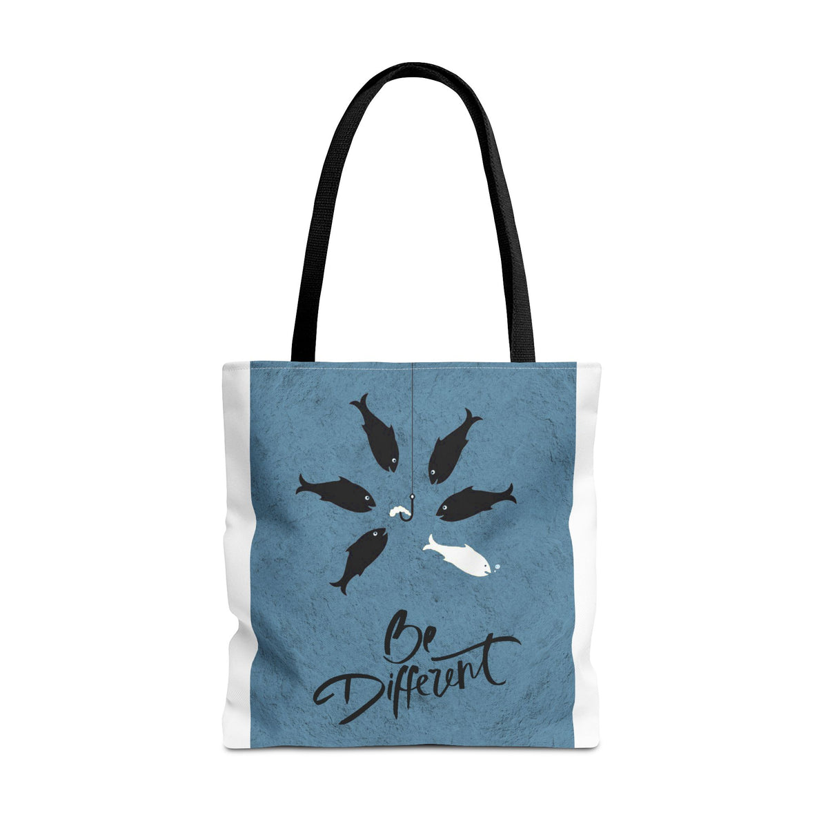 Be Different Whale Tote Bag — Inspirational Ocean Animal Canvas Tote