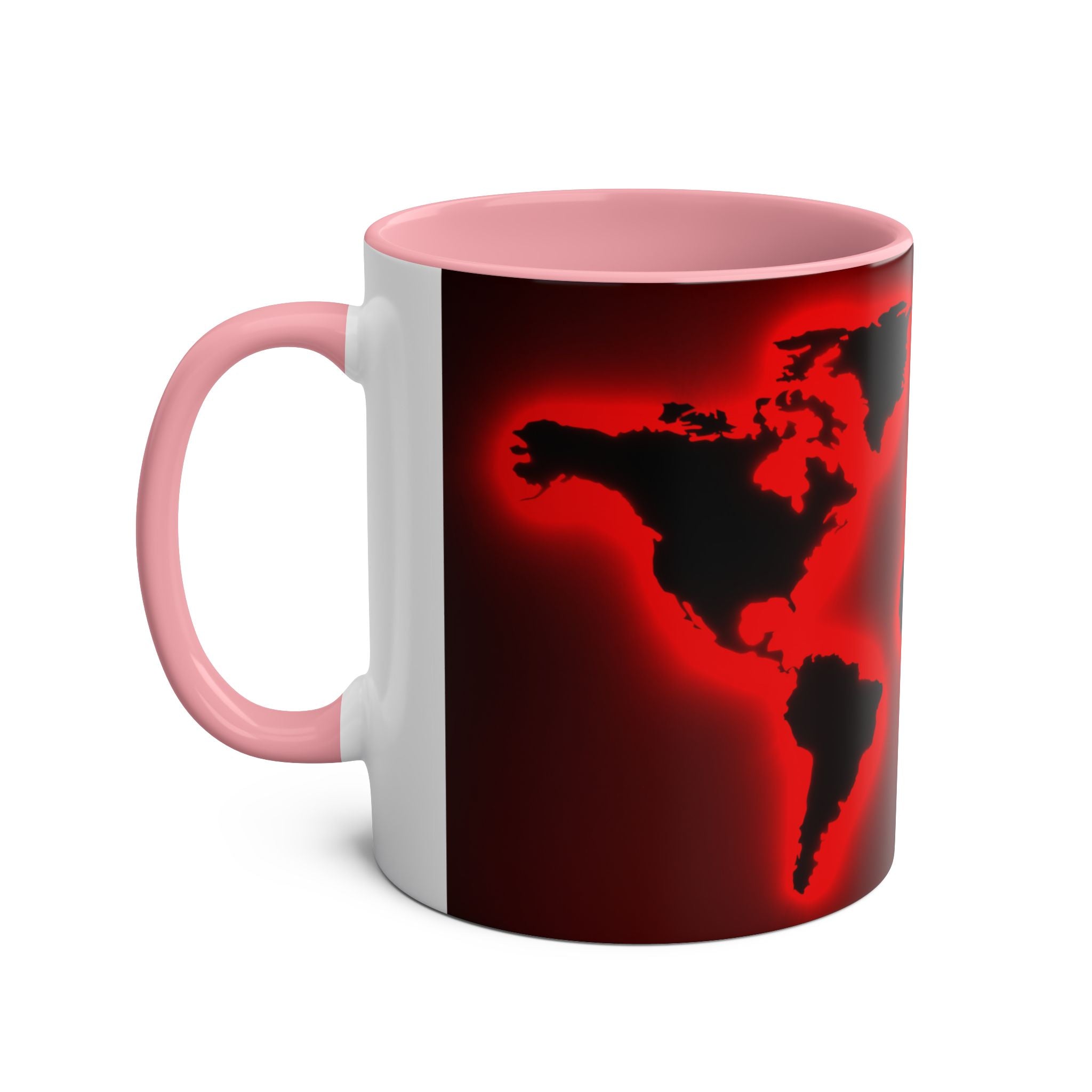 World Map, Mugs, 2 tone, Birthday Gift, Travel, Conscience Garment, Coffee, Tea