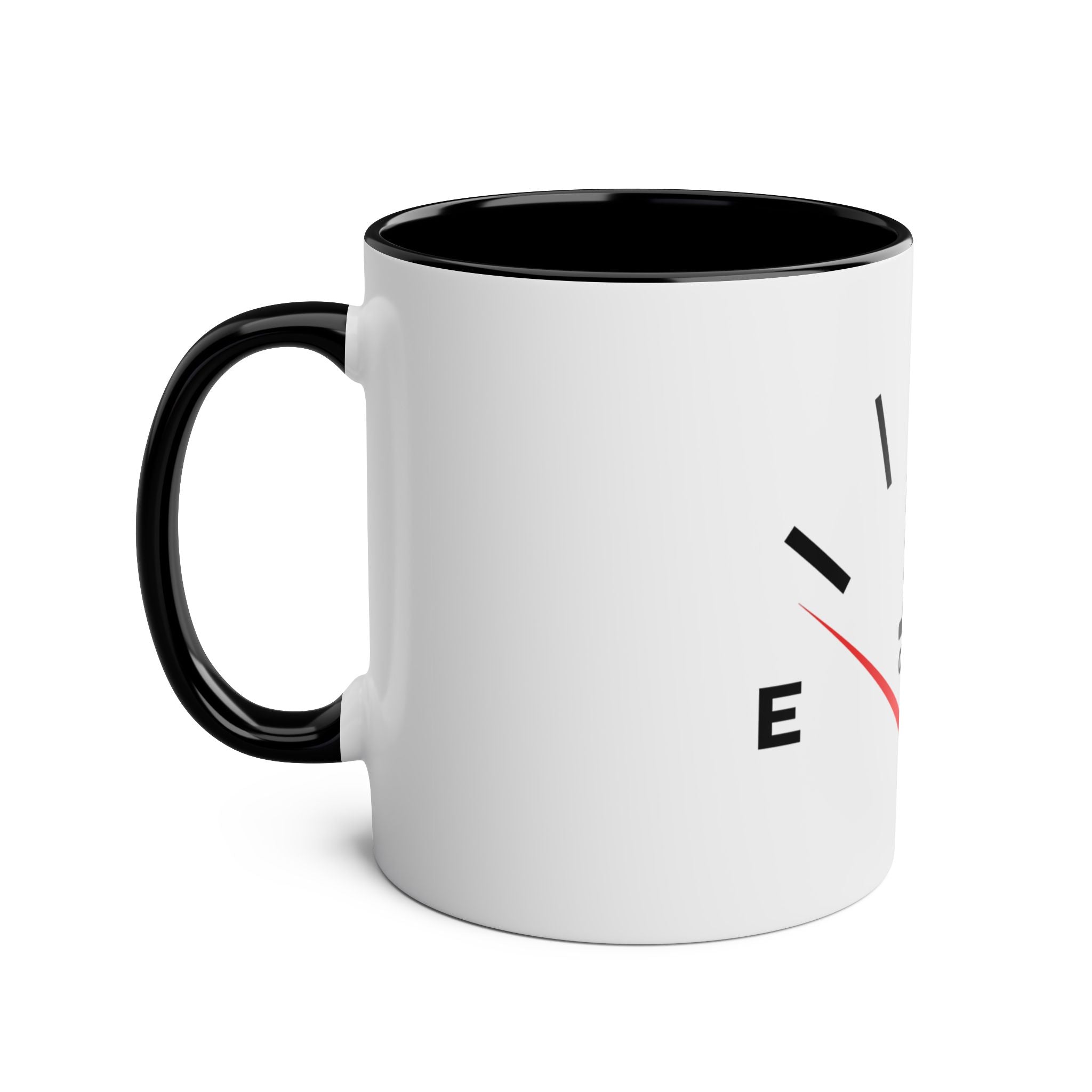 Funny Two-Tone Coffee Mug with Fuel Coffee Gauge Design