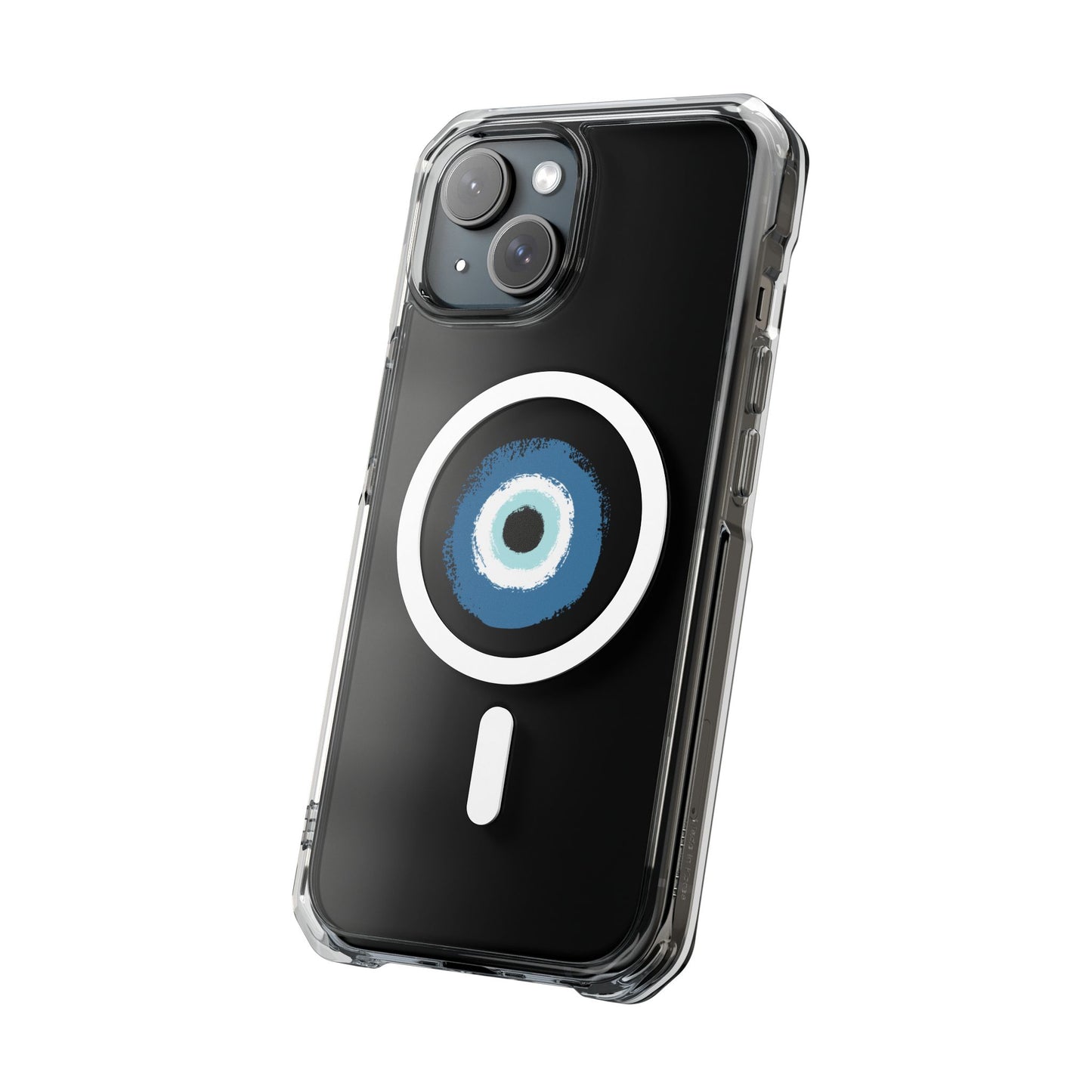 Clear Magnetic Phone Case with Evil Eye Design — Protective MagSafe-Compatible iPhone Cover
