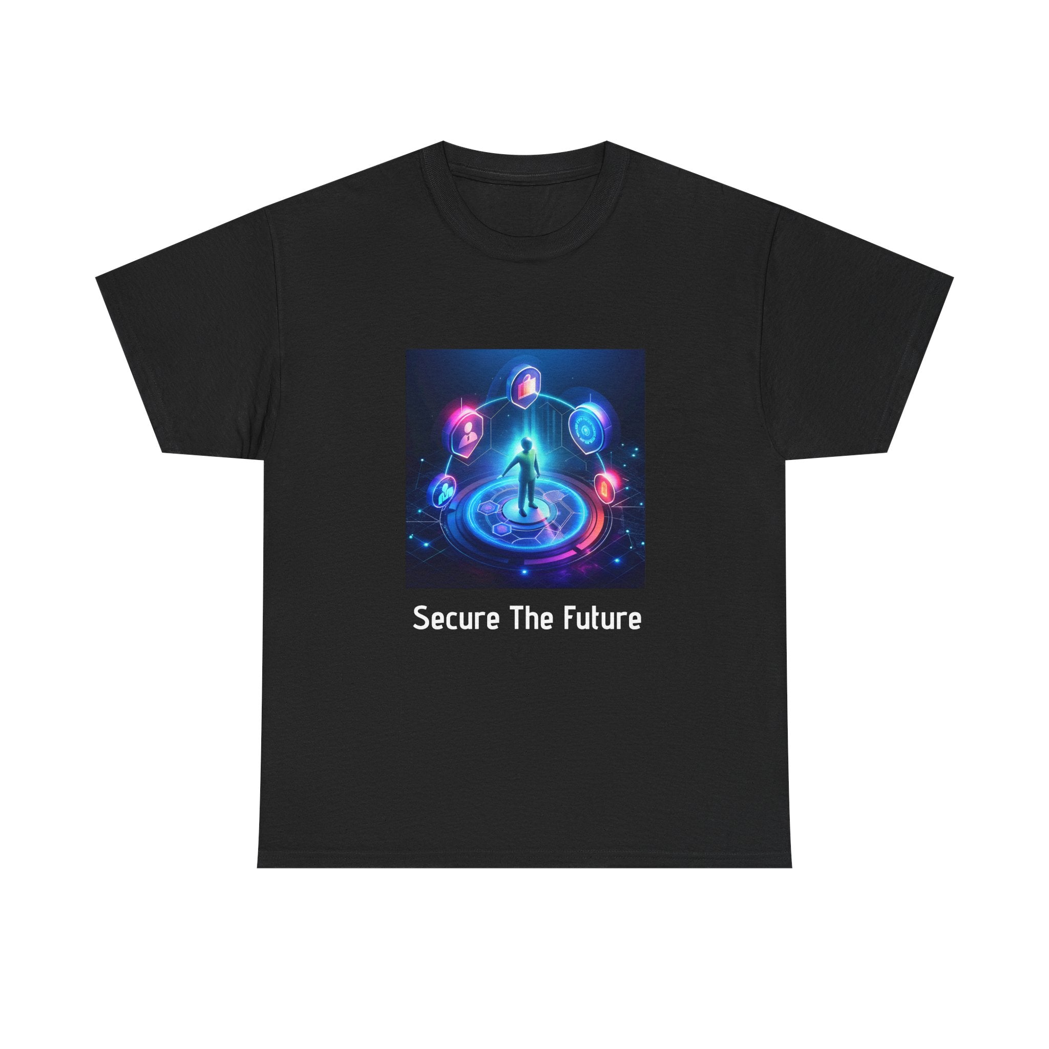 T-Shirt — "Secure The Future" Cybersecurity Futuristic Graphic Tee - Conscience Garment