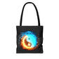Fire and Ice Yin Yang Tote Bag