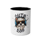 Cute Dog with Headphones Mug, Two-tone, 11oz - Conscience Garment