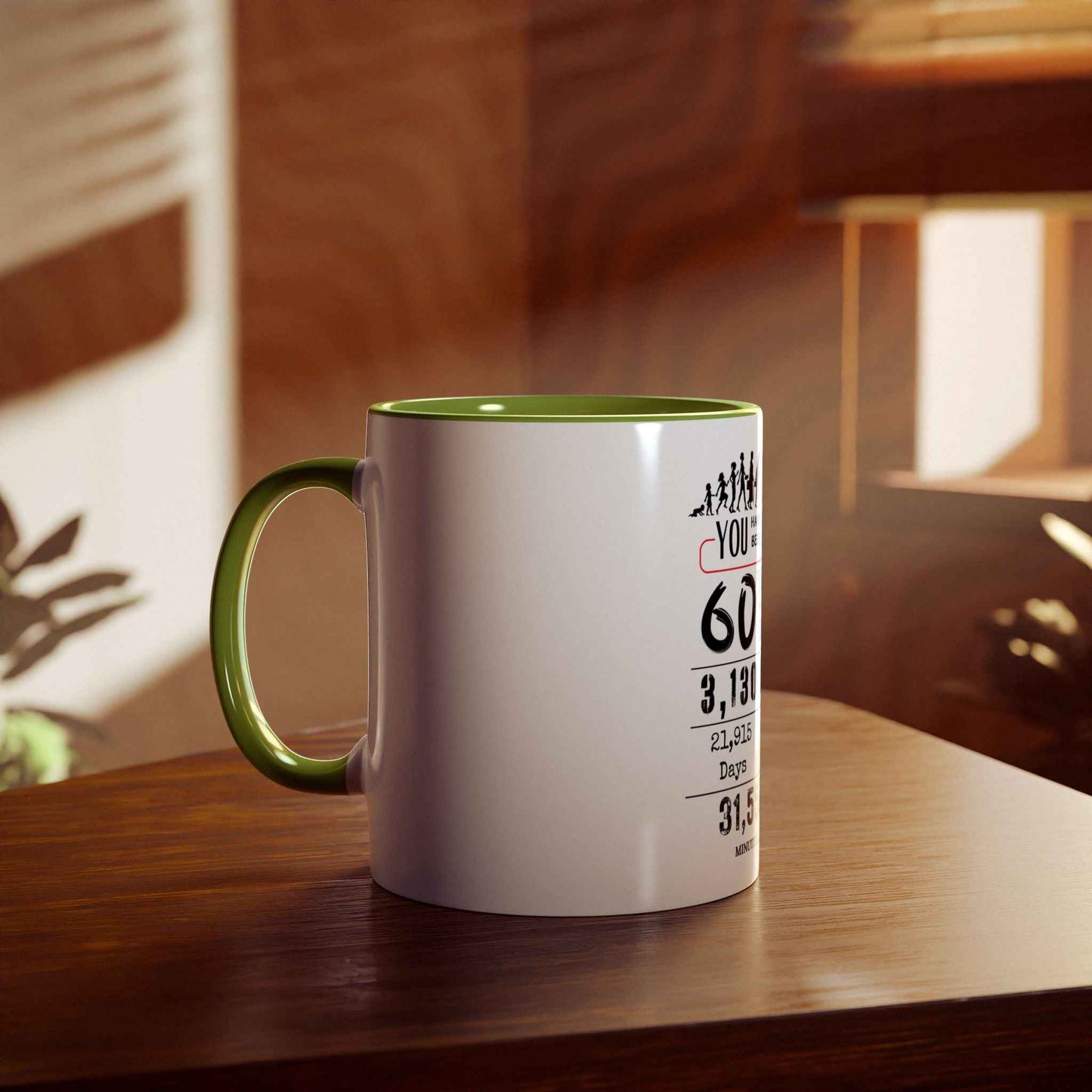 60th Birthday Two-Tone Coffee Mug, 11oz