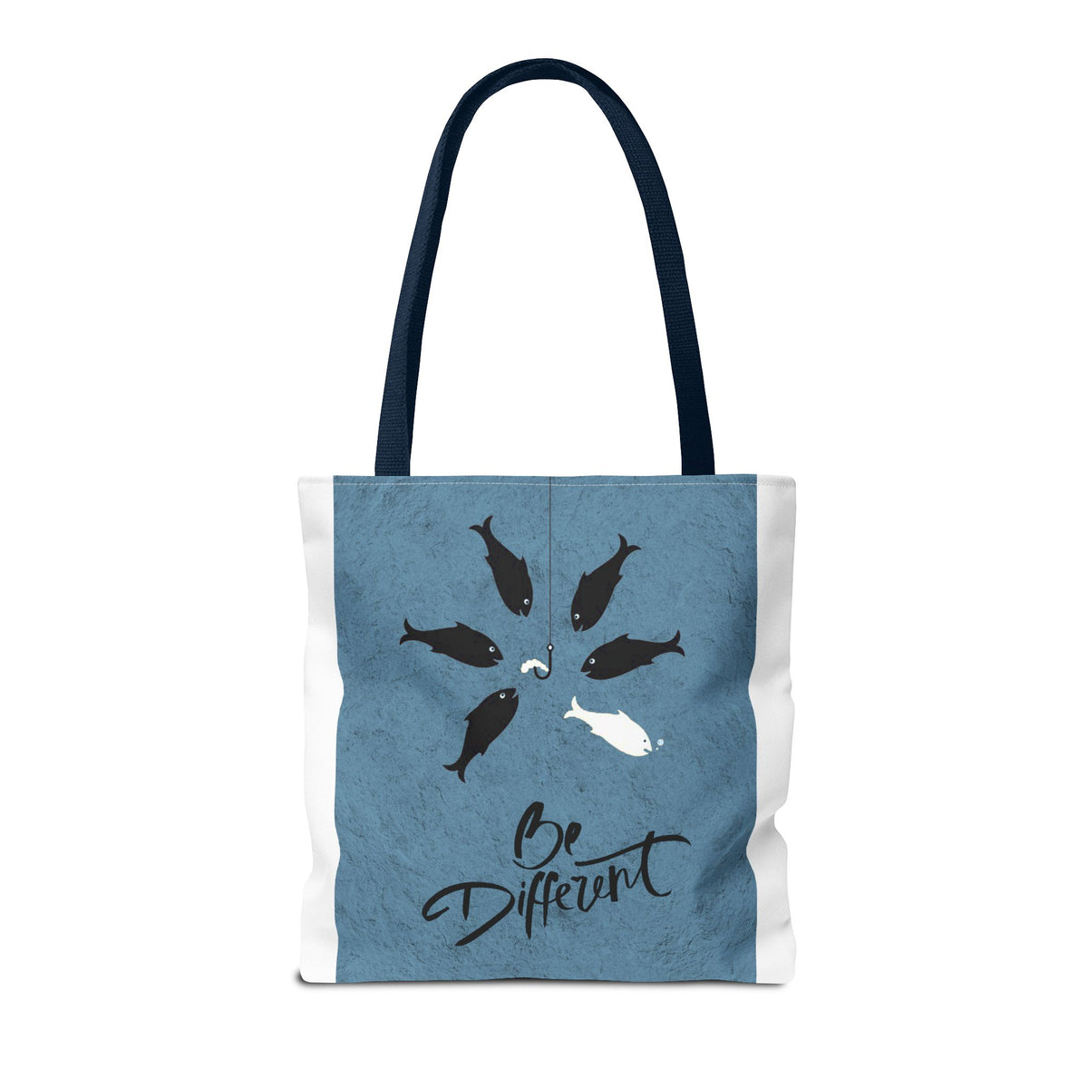 Be Different Whale Tote Bag — Inspirational Ocean Animal Canvas Tote