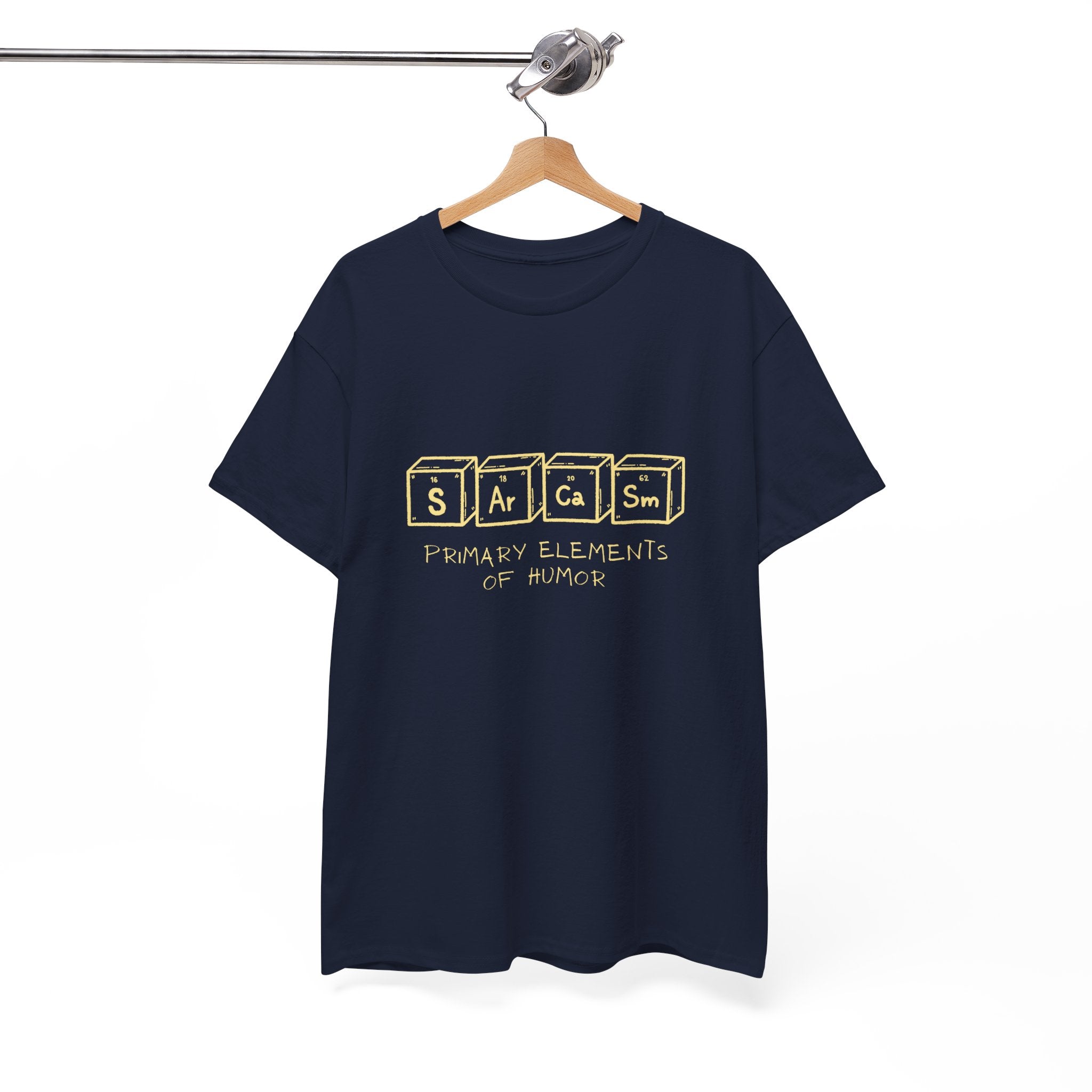 Sarcasm Blocks T-Shirt — “Sarcasm: Primary Elements of Humor” Retro Graphic Tee - Conscience Garment