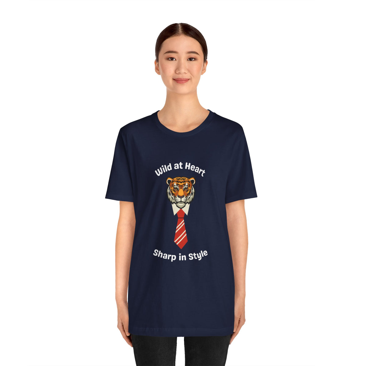 Wild at Heart Tiger Tee - Unisex Jersey Short Sleeve Shirt for Bold Style - Conscience Garment
