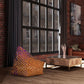 Snake Skin Print Bean Bag Cover — Vibrant Purple & Orange Accent Lounge - Conscience Garment