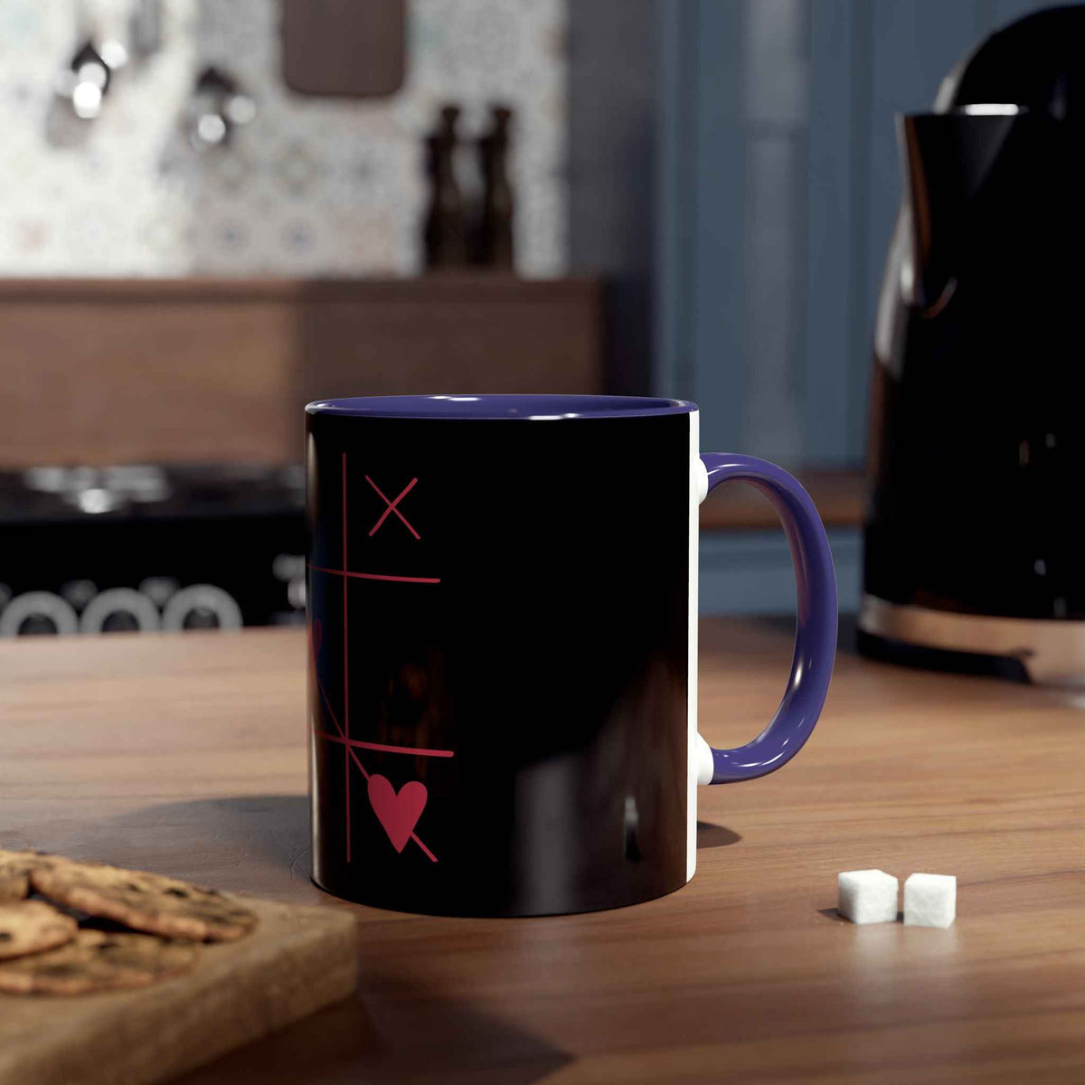 Hearts and Crosses Coffee Mug,  11oz