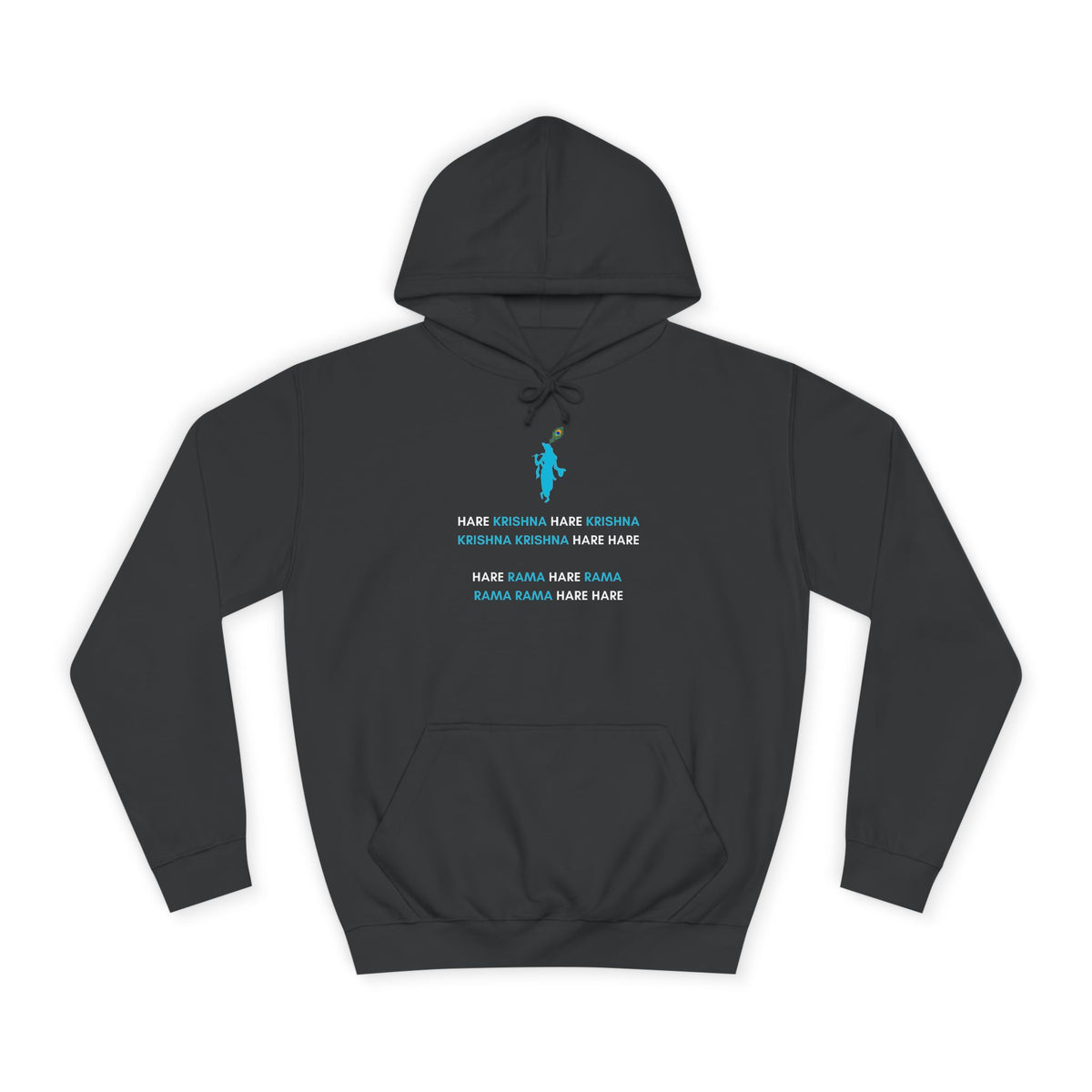 Unisex College Hoodie with Krishna Design - Perfect for Festivals and Everyday Wear - Conscience Garment