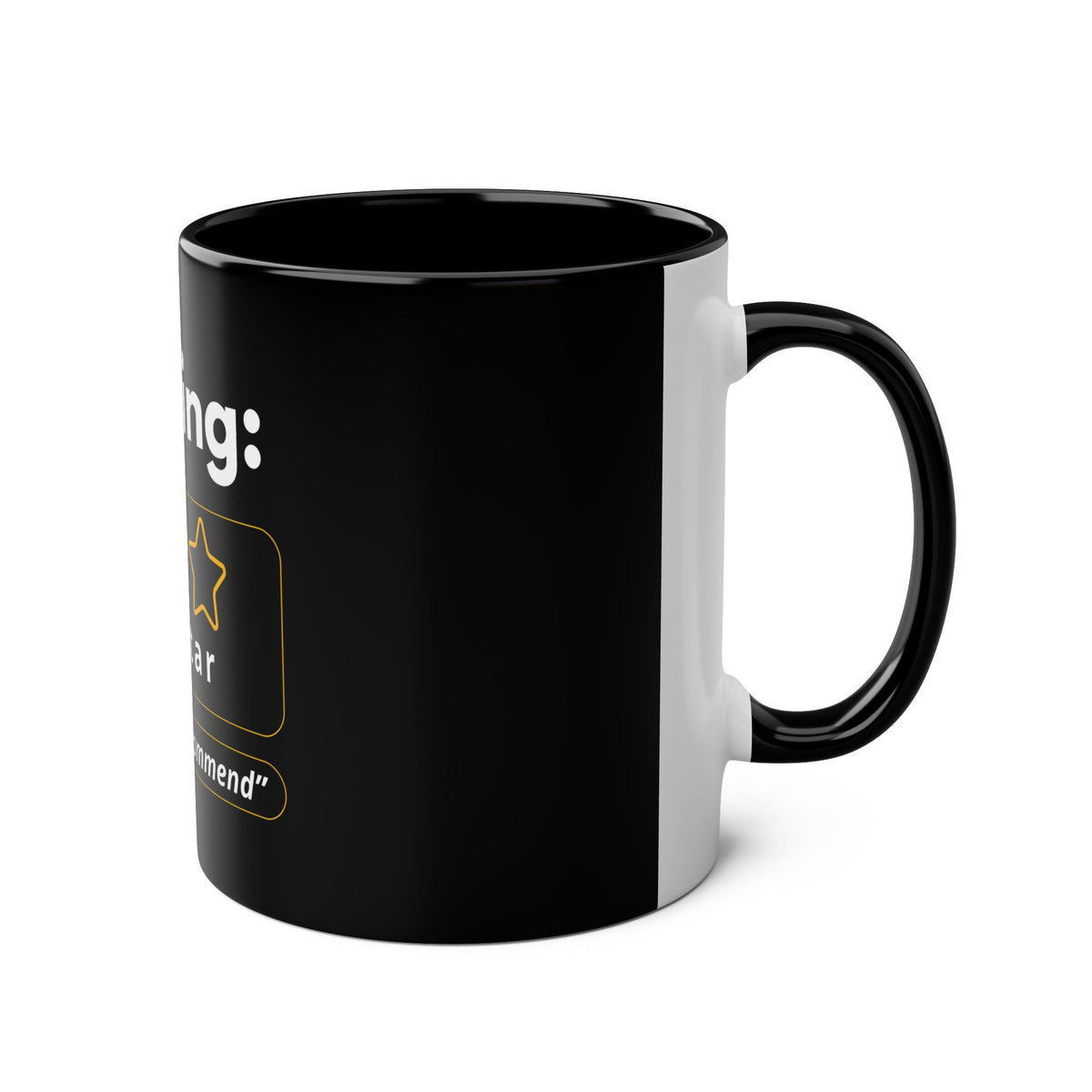 Funny Two-Tone Coffee Mug - 'Adulting: One Star' 11oz - Perfect Gift for Millennials - Conscience Garment