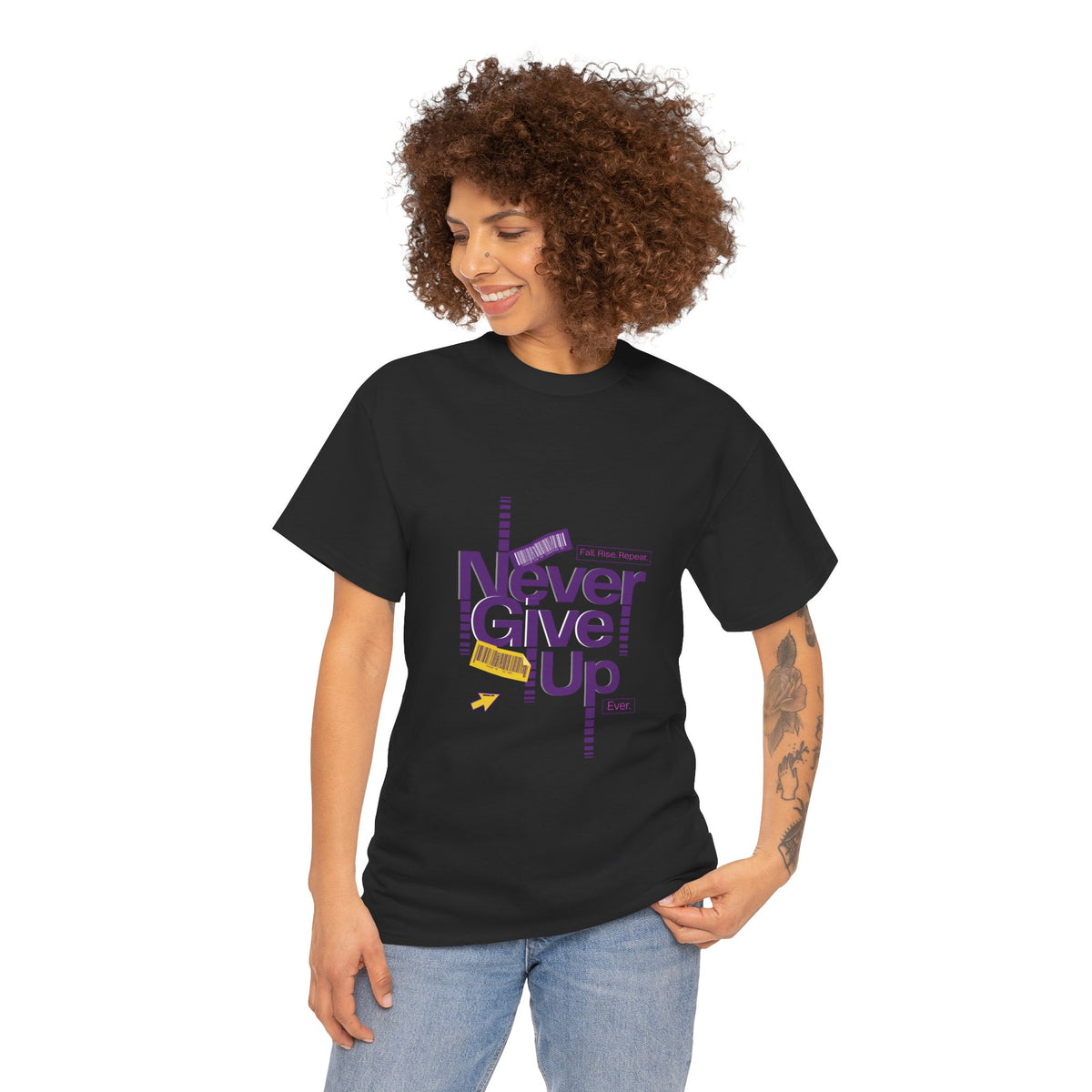 Never Give Up Unisex Tee - Conscience Garment