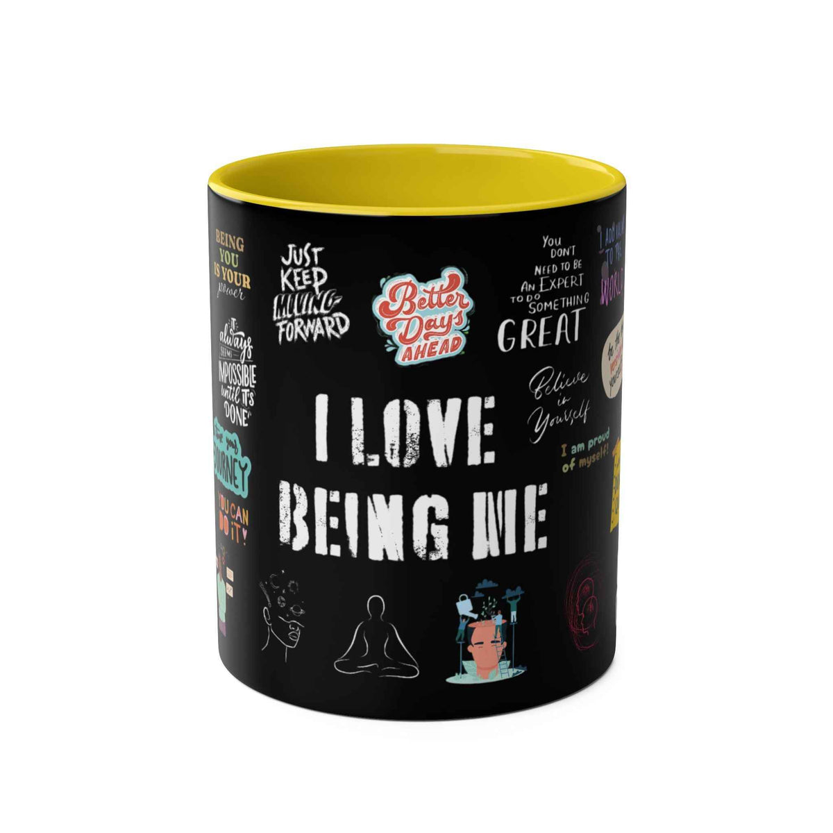 Love Yourself Two-Tone Coffee Mug, 11oz