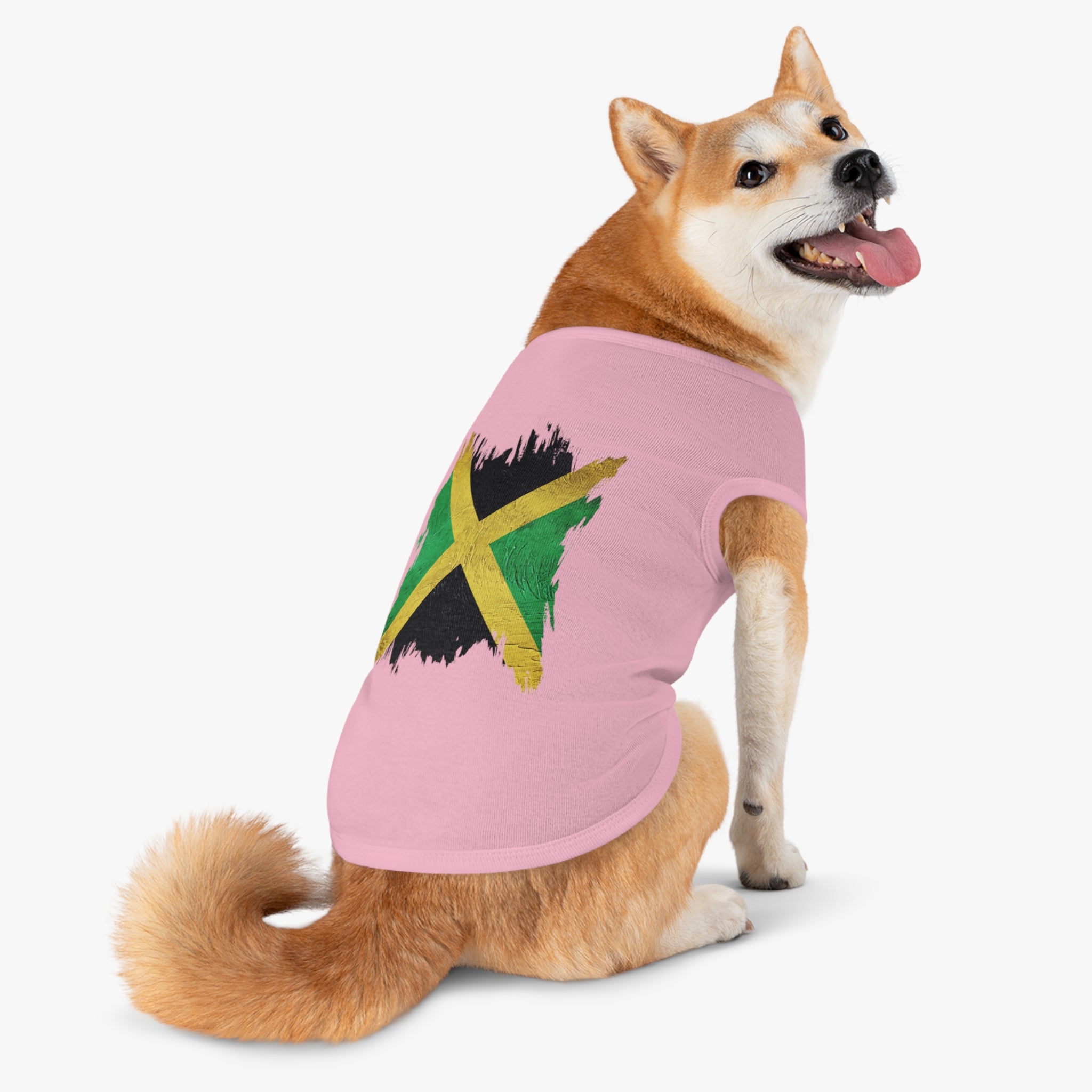 Jamaican Flag Pet Tank Top — Reggae Pride Dog Shirt