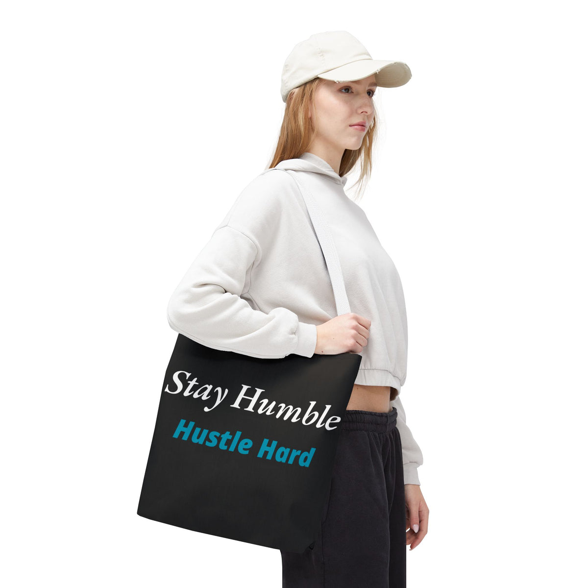 Stay Humble Hustle Hard Motivational Tote Bag