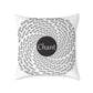 Hare Krishna chant Meditation Square Pillow — Spiritual Mantra Decorative Cushion