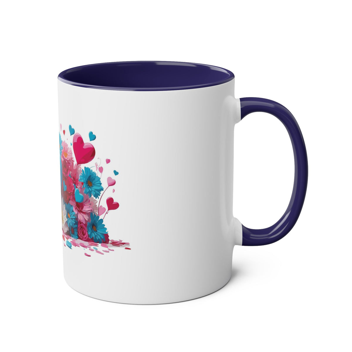 Love and Hearts Two-Tone Mug, 11oz - Conscience Garment
