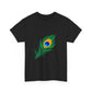 Peacock Feather Tee — Vibrant Nature Graphic T-Shirt - Conscience Garment
