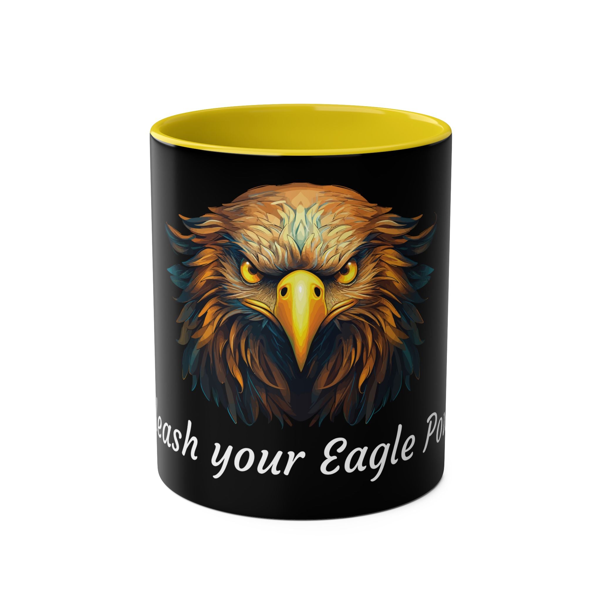 Eagle Two-Tone Coffee Mug, Birthday Gift, 7 Colors, Inspiration, Motivational