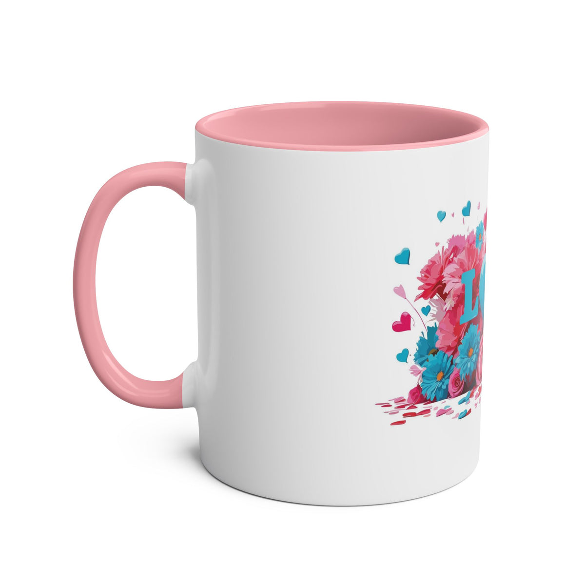 Love and Hearts Two-Tone Mug, 11oz - Conscience Garment