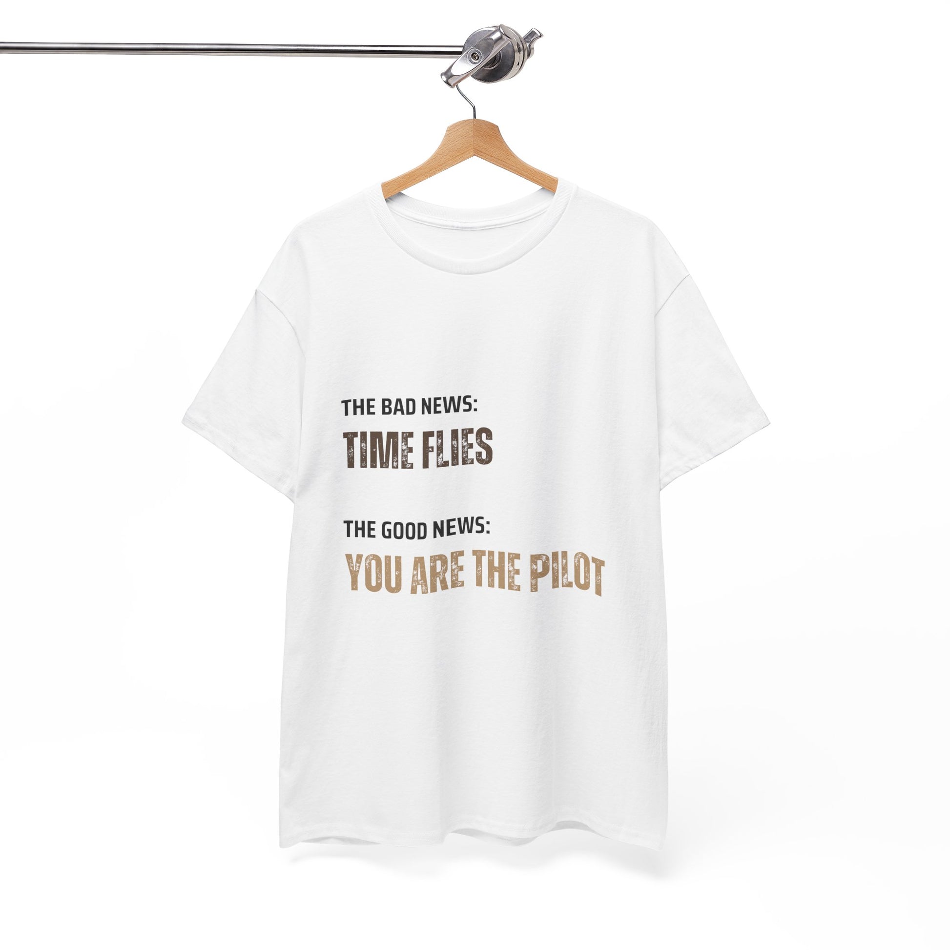 Time Flies T-Shirt, Motivational 'Only You Are In Control' - Conscience Garment