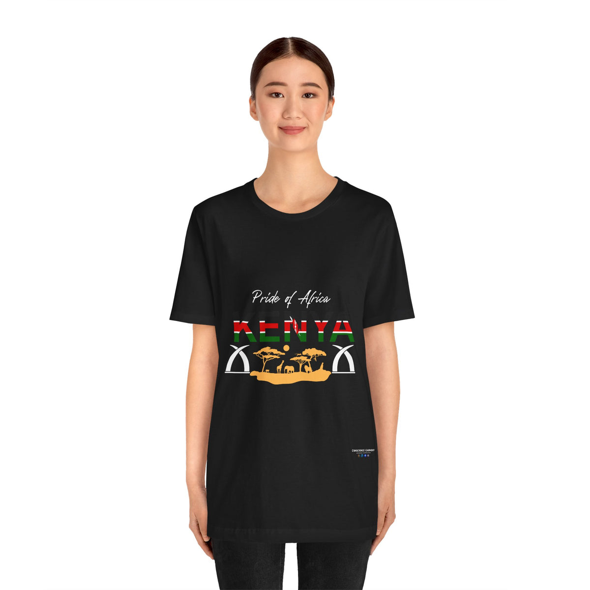 Pride of Africa Kenya T-Shirt | Unisex Short Sleeve Tee for Travelers and Culture Enthusiasts - Conscience Garment