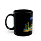 Mind The Gap Black Mug Neon City Skyline Coffee Cup (11oz & 15oz)
