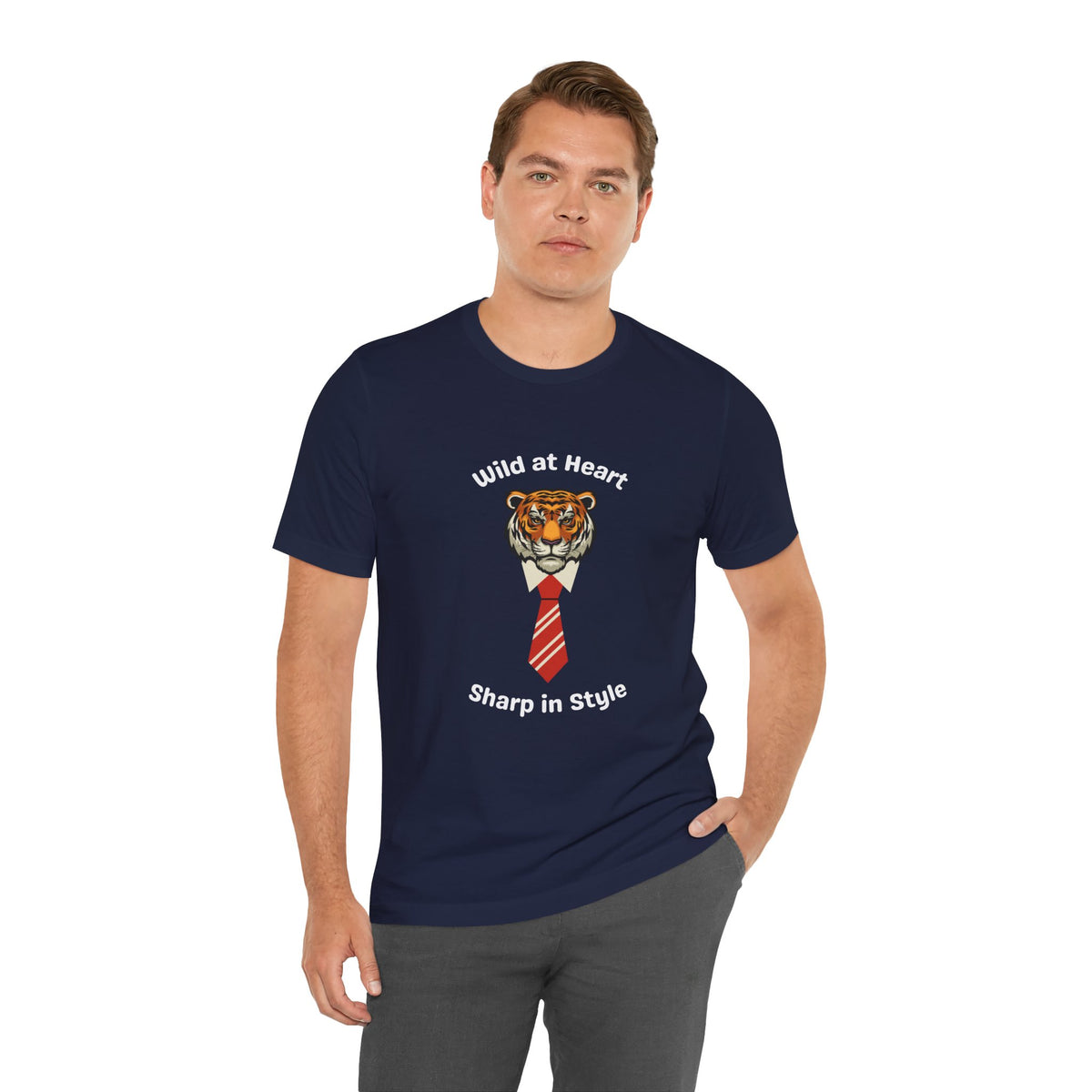 Wild at Heart Tiger Tee - Unisex Jersey Short Sleeve Shirt for Bold Style - Conscience Garment
