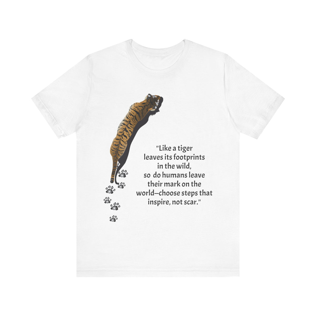 Tiger Footprint T-shirt - Conscience Garment