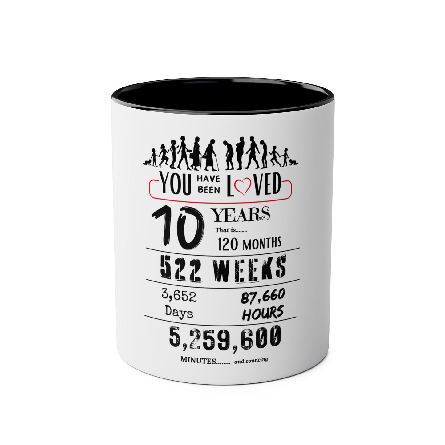 10th Birthday Two-Tone Coffee Mug, 11oz - Conscience Garment