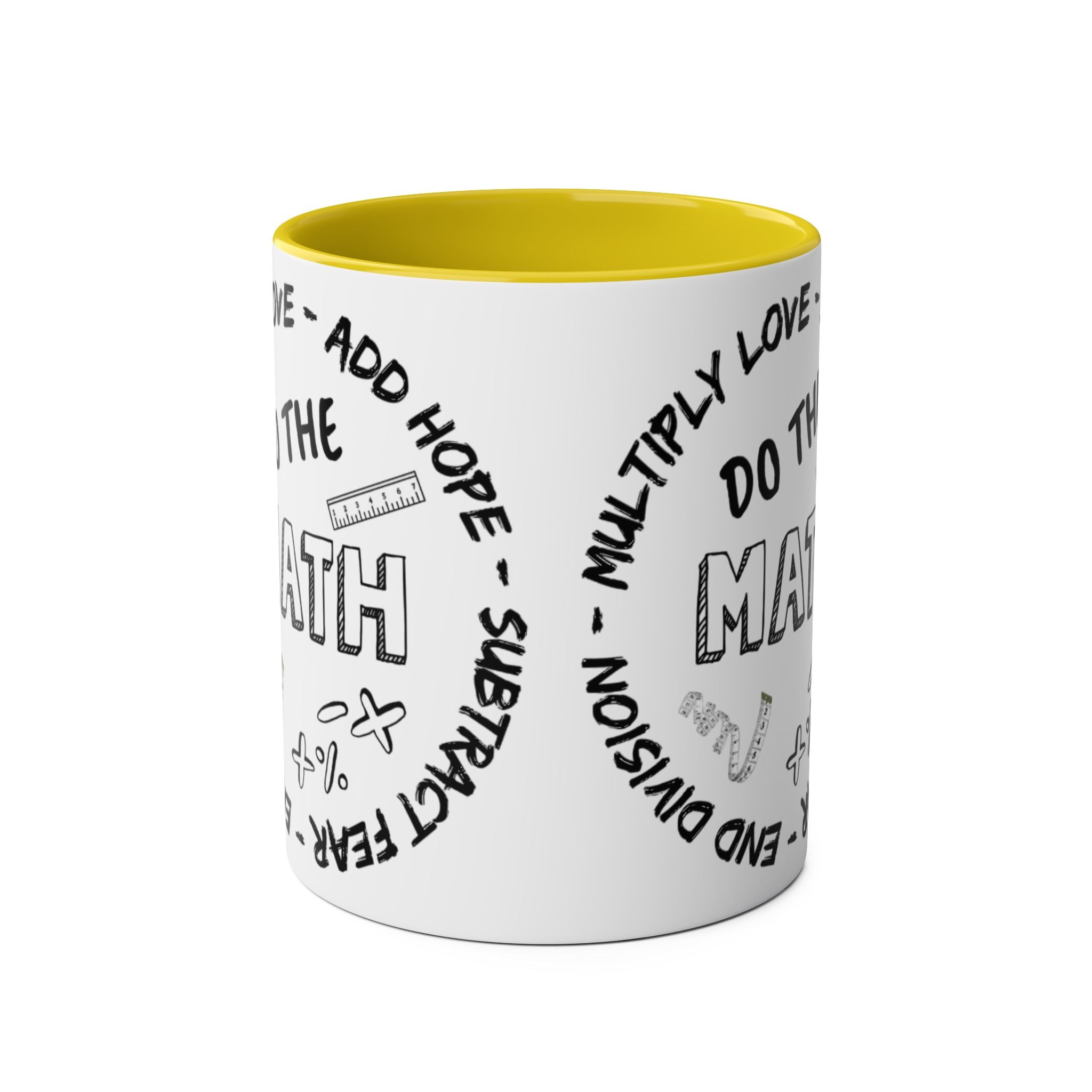 Do the Math Two-Tone Coffee Mug, Birthday Gift, 7 Colors