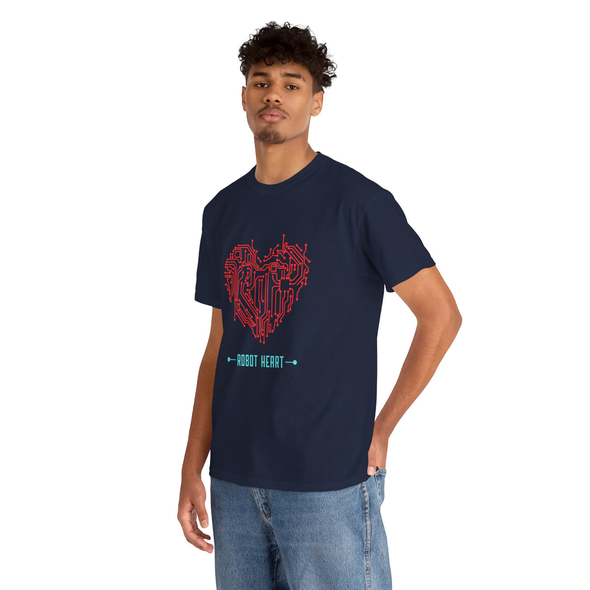 Tech Heart T-Shirt — 'Robot Heart' Circuit Board Graphic - Conscience Garment