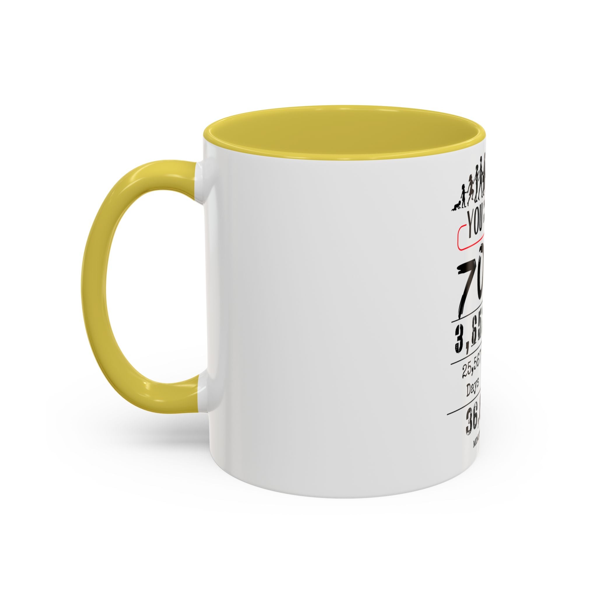 70th Birthday Two-Tone Coffee Mug, 11oz (US)