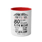 80th Birthday Two-Tone Coffee Mug, 11oz