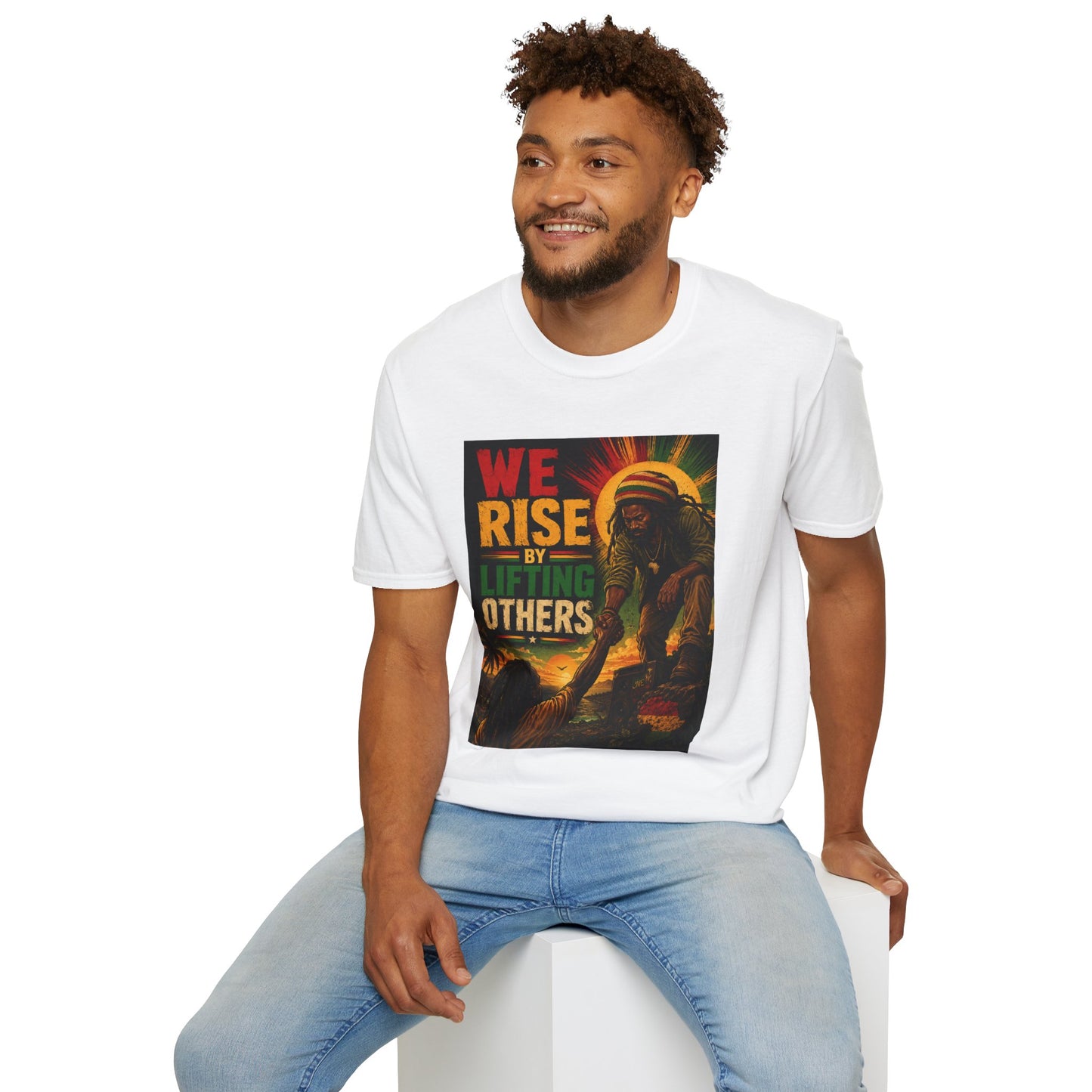 We Rise By Lifting Others T-Shirt — Rasta Sun Reggae Inspirational Tee