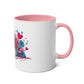 Love and Hearts Two-Tone Mug, 11oz - Conscience Garment