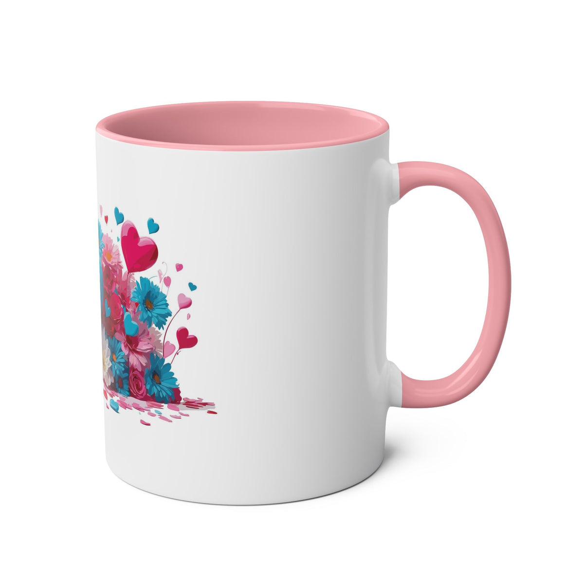 Love and Hearts Two-Tone Mug, 11oz - Conscience Garment