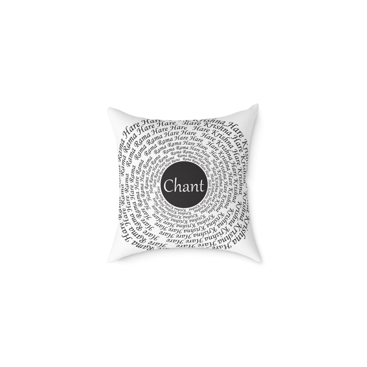 Hare Krishna chant Meditation Square Pillow — Spiritual Mantra Decorative Cushion