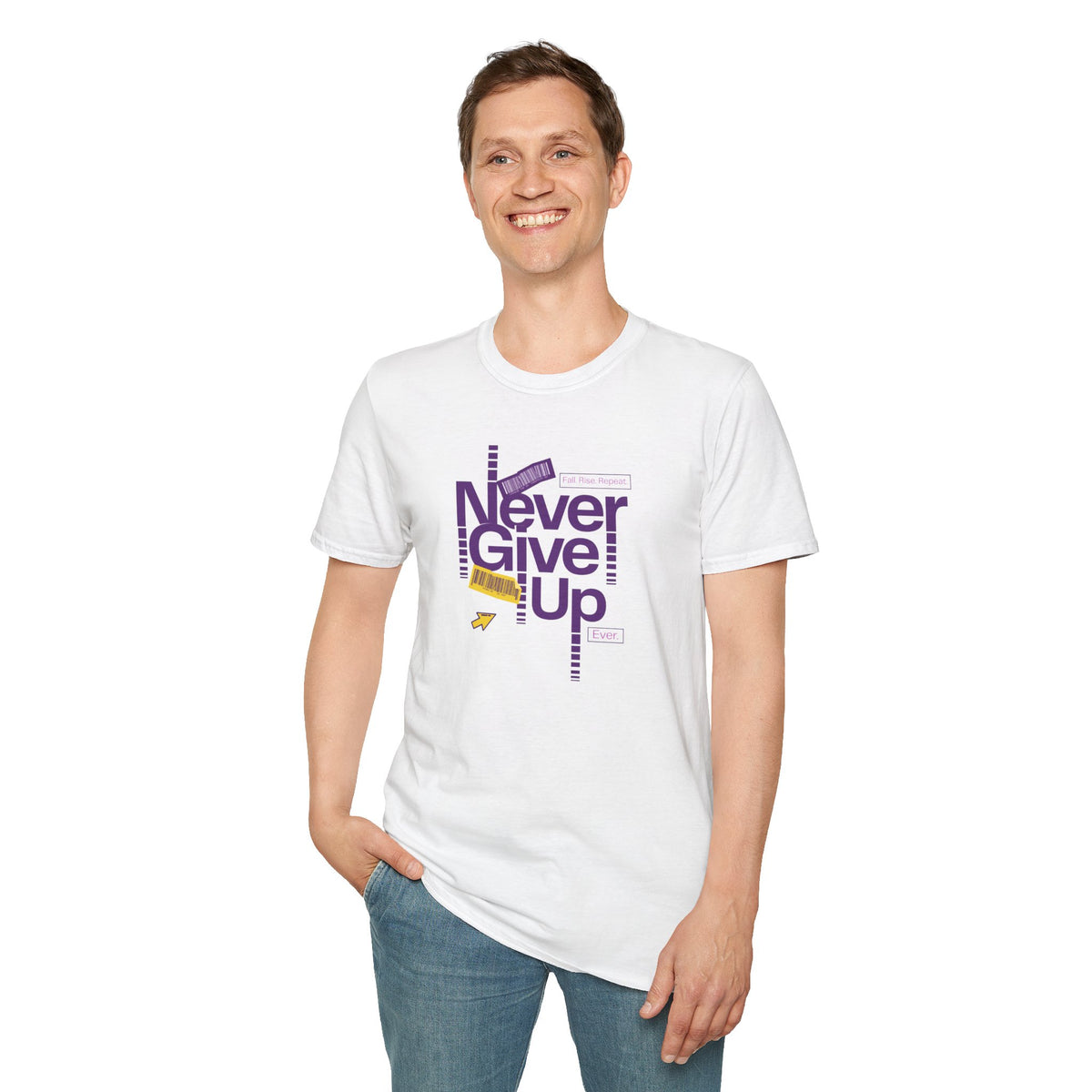 Never Give Up Inspirational T-Shirt — Motivational Graphic Tee
