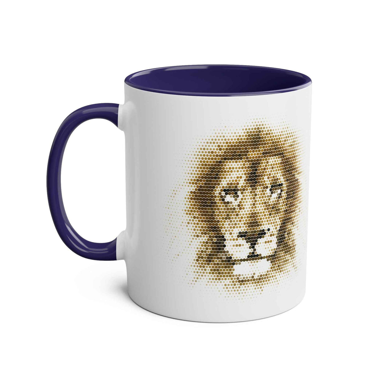Lion Mosaic Design and Quote Mug, 11oz