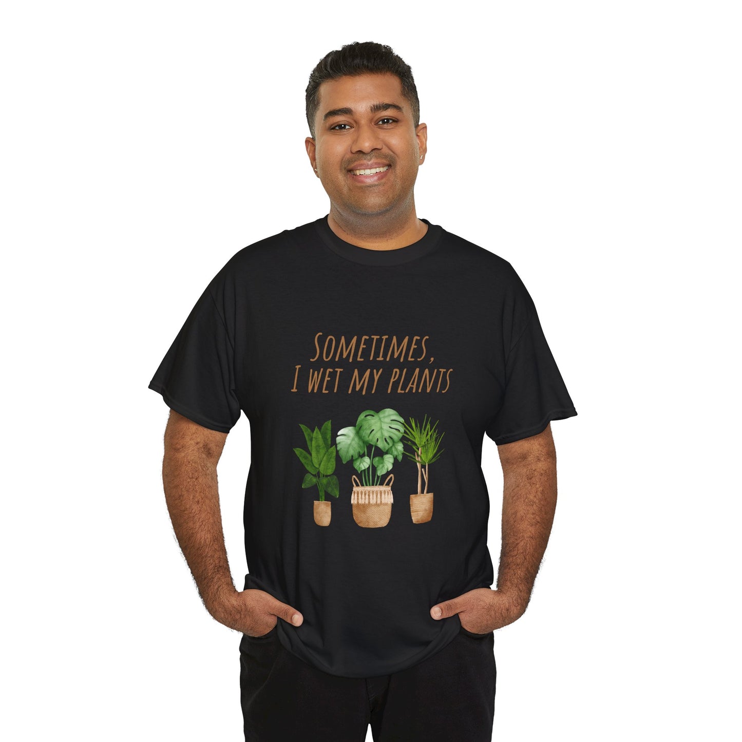 Plant Lover's Tee, Sometimes I Wet My Plants Shirt, Unisex Cotton Tee, Gardener Gift, Eco-Friendly Apparel - Conscience Garment