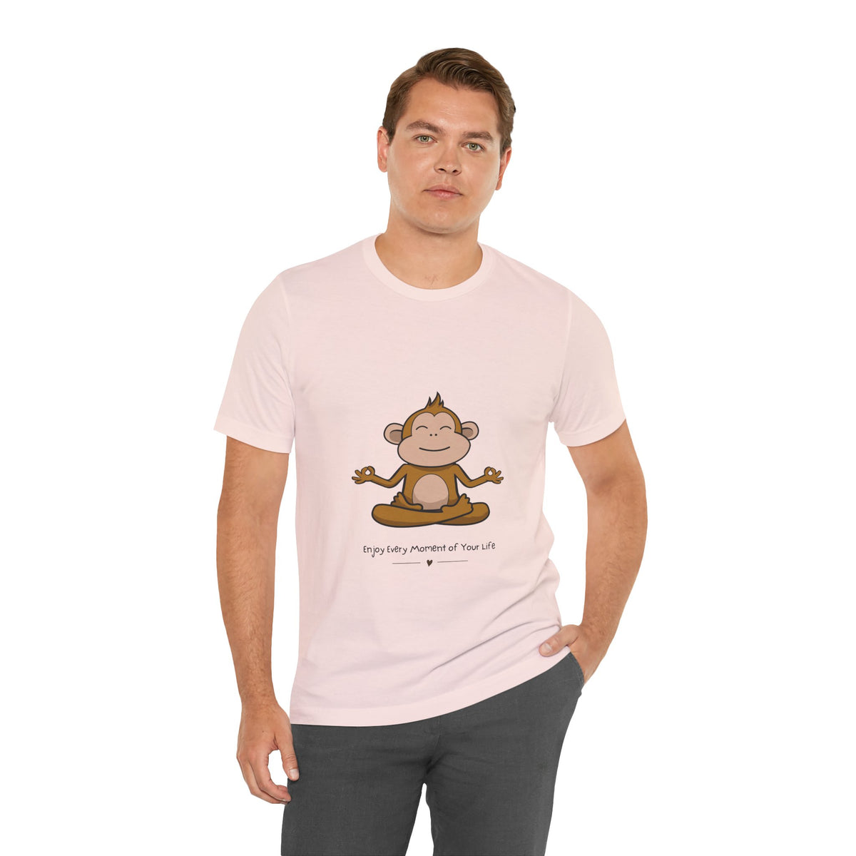 Yoga Monkey Tee - Enjoy Every Moment - Conscience Garment