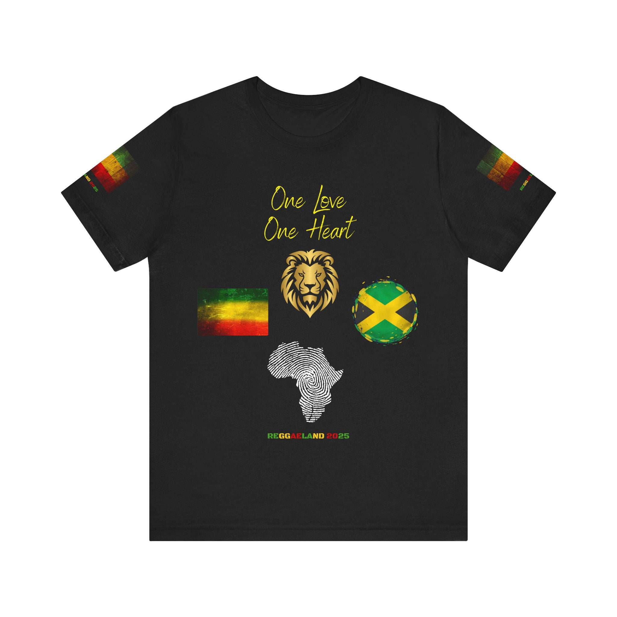 Simple Reggae Love Unisex T-shirt, Celebrate Unity, Peace, Culture, Music, Africa, Jamaica, Gift for Music Lovers, Festivals, and Holidays